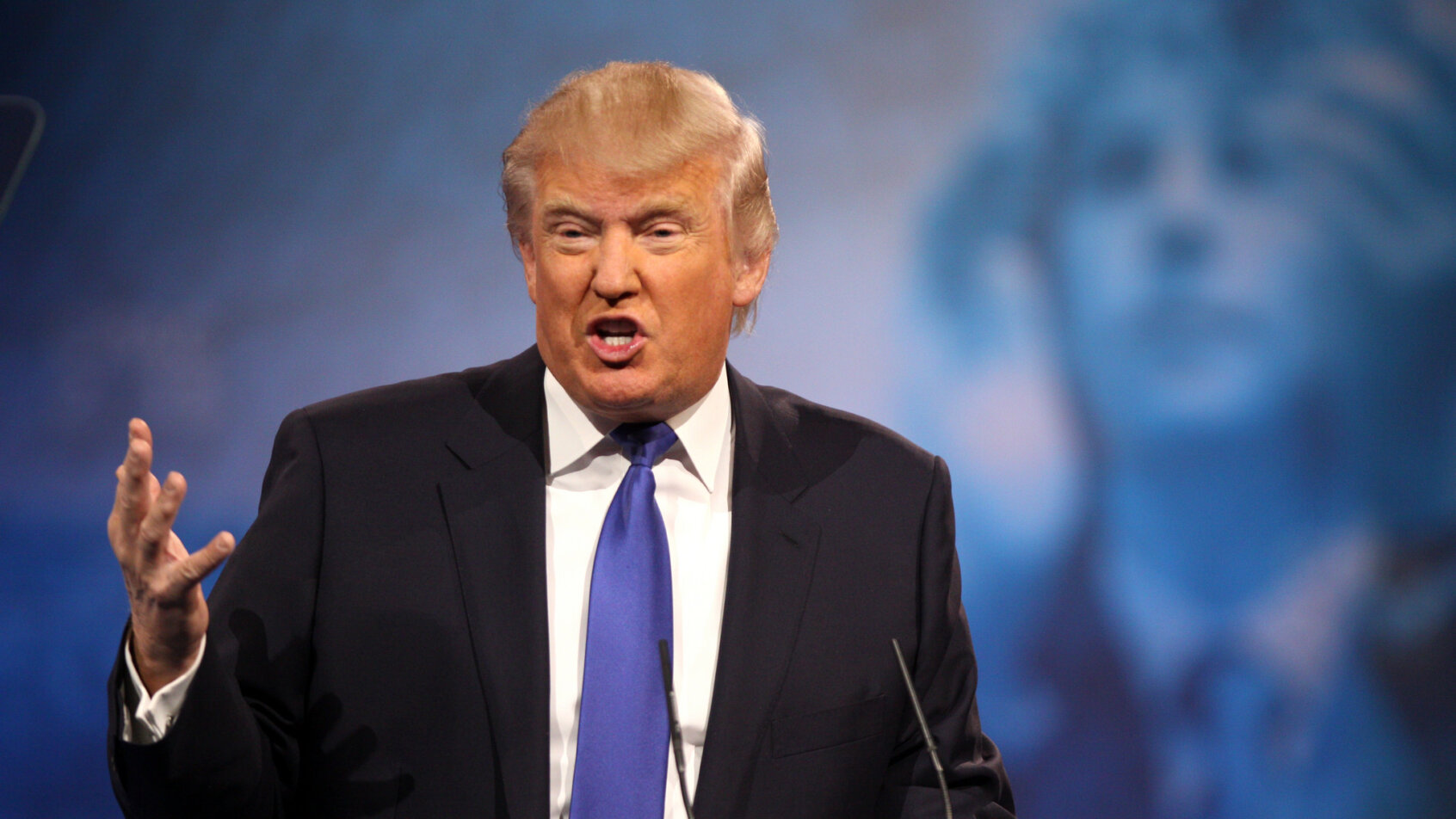 Trump at the podium