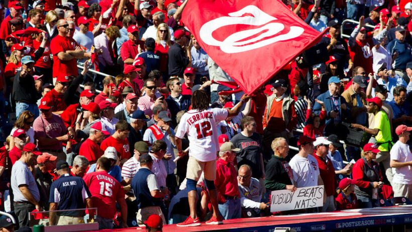 Washington Nationals fans at the game.
