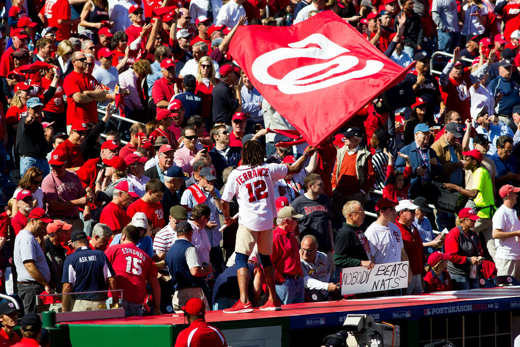 Washington Nationals fans at the game.